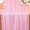 10FT Blushing Pink Chiffon Table Runner 30x120 Inches Spring Boho Sheer Fabric Table Runner for Wedding Bridal Baby Shower Birthday Party Valentine's Day Decorations